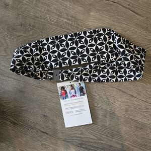 Bandi Boho Pocketed Body Wallet NWT'S Black White Pattern One Size